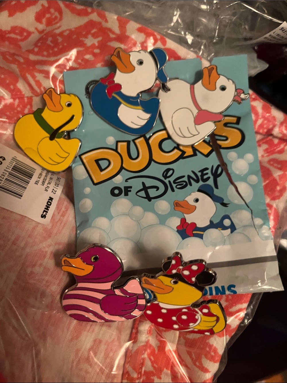 Ducks of Disney mystery pin bag opened
